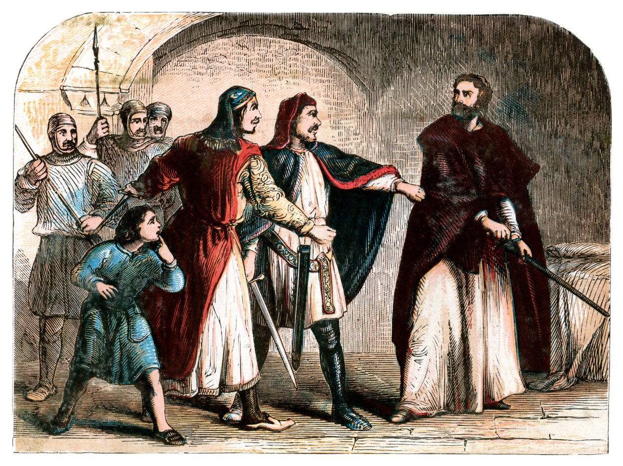 Kung Richard I 1157-1199 i fängelse av Unbekannt