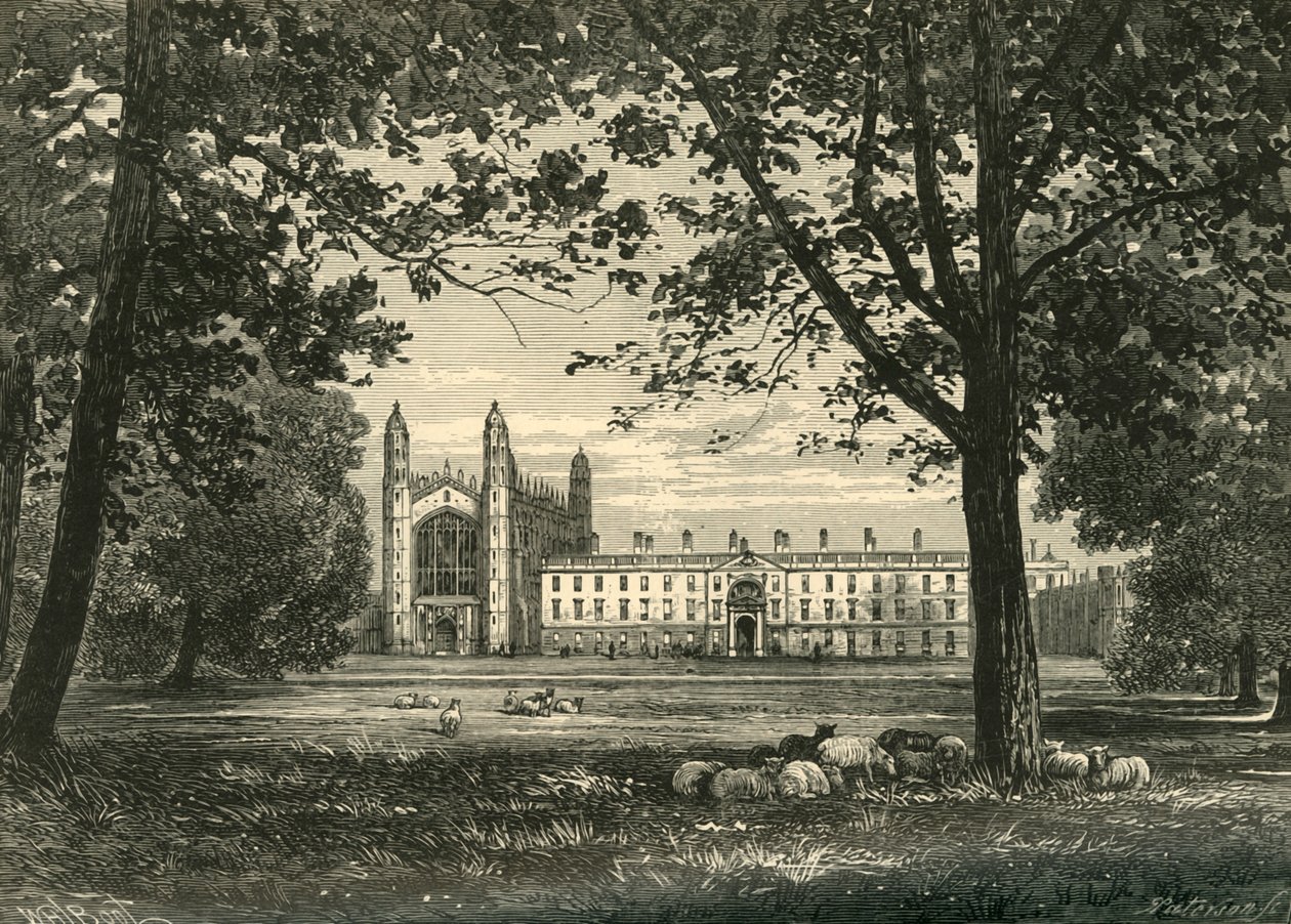 Kings College från The Backs, 1898. av Unbekannt
