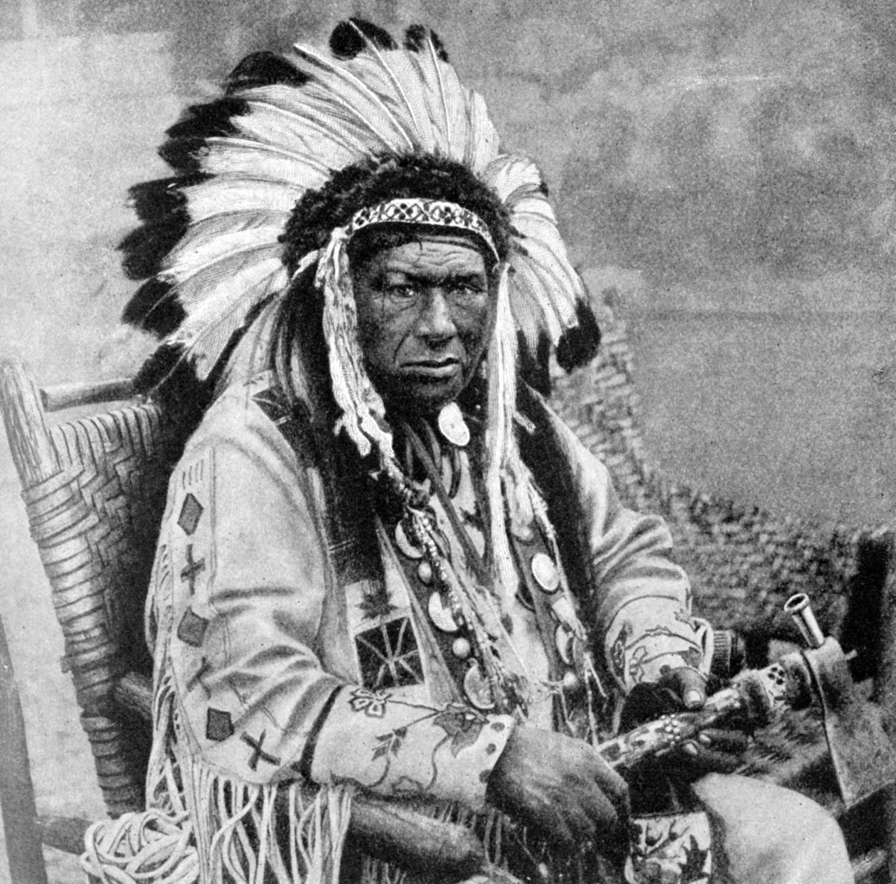 Kinnewankan, chef för Sioux, 1922 av Unbekannt