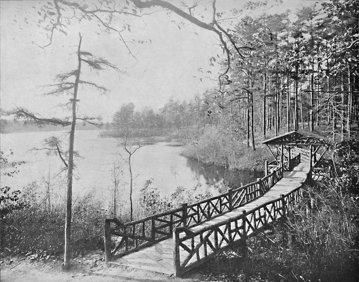 Kissing Bridge, Lakewood, c1897. av Unbekannt