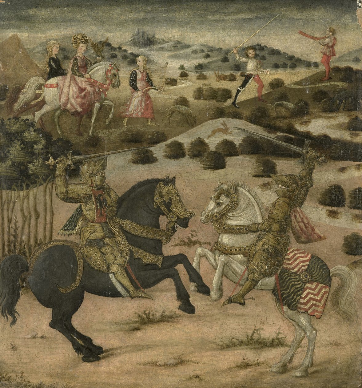 Knight Legend Scene, 1450-1475 av Unbekannt