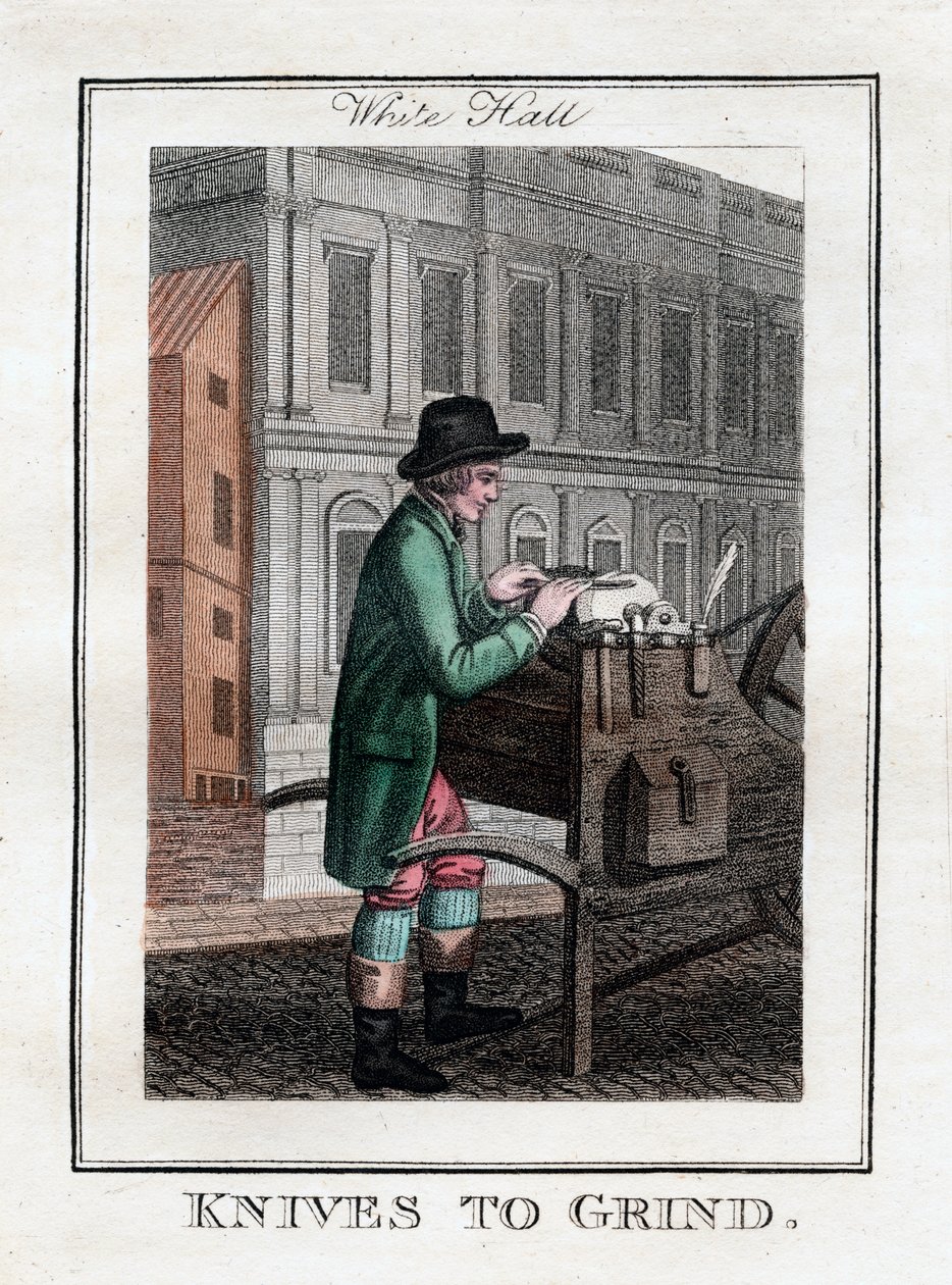 Knives to Grind, Whitehall, London, 1805 av Unbekannt
