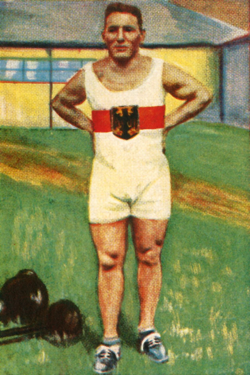 Kurt Helbig, tysk mästare i tyngdlyftning, 1928. av Unbekannt