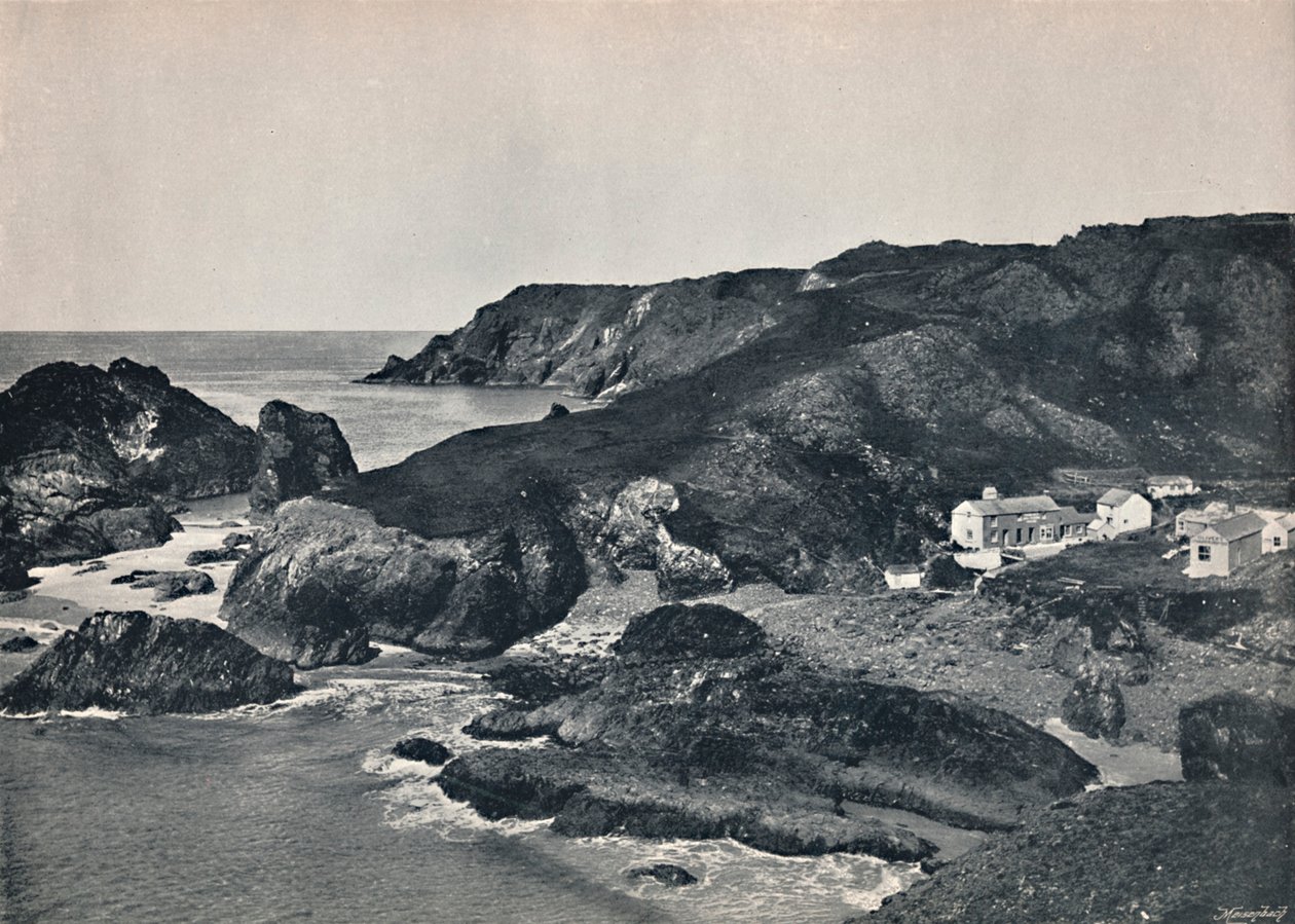 Kynance Cove - The Cove and Village, 1895 av Unbekannt