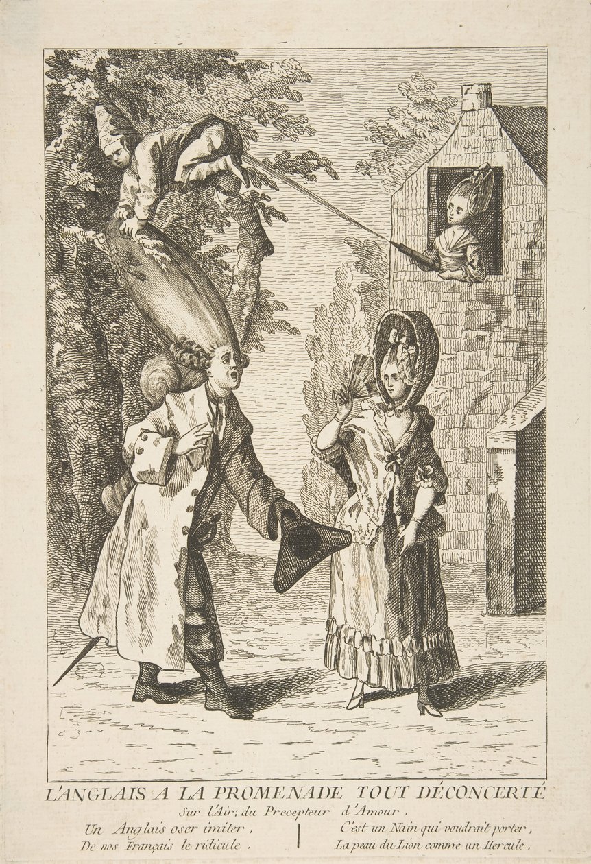 Engelsmannen på strandpromenaden ganska förvirrad, 1720-75. av Unbekannt