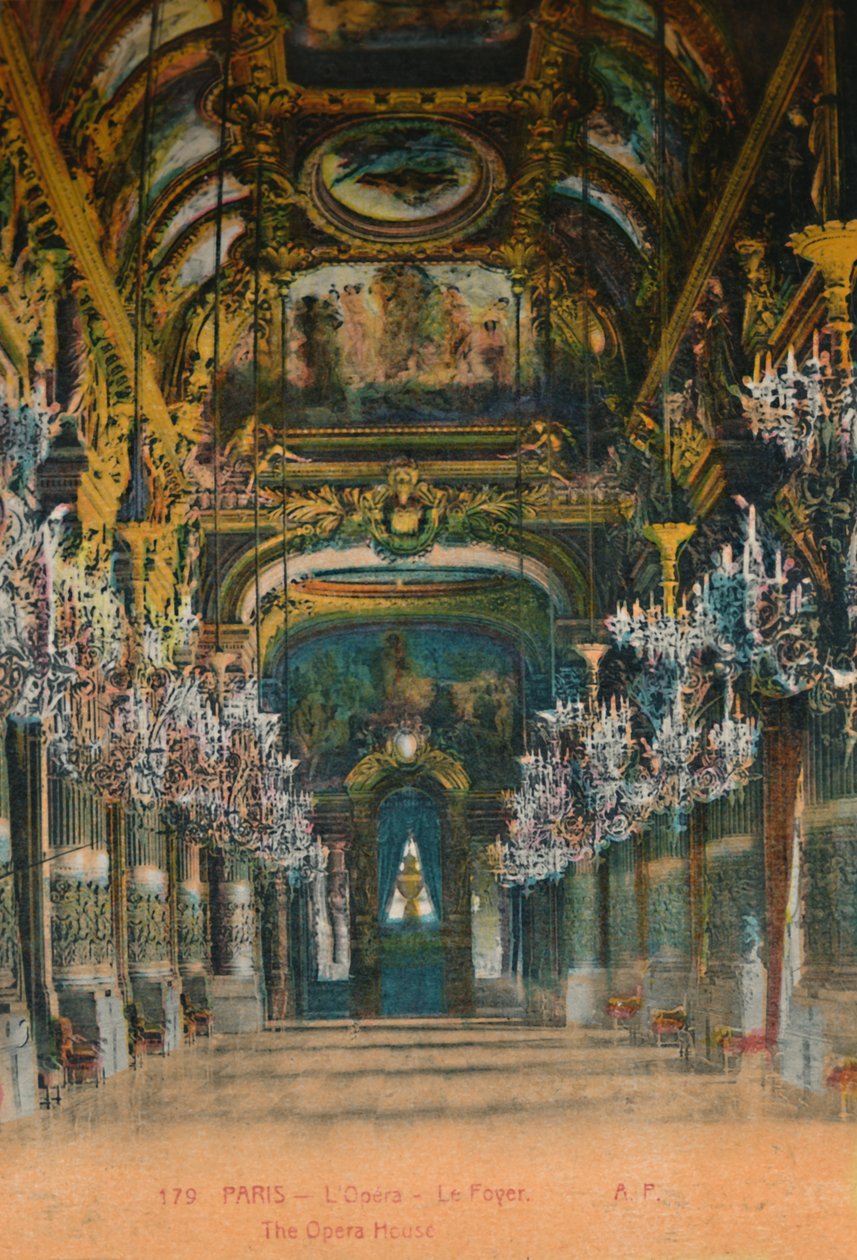 Opera Garnier - foajén, Paris, c1920 av Unbekannt