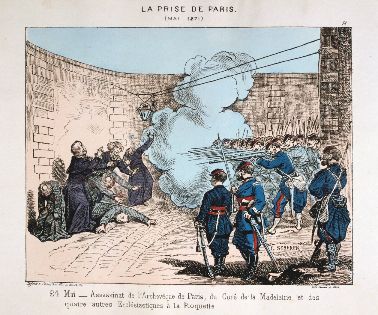 The Capture of Paris, 24 maj 1871 av Unbekannt