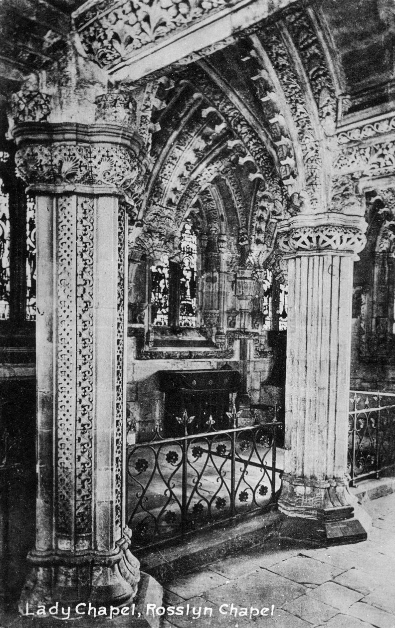 Lady Chapel, Rosslyn Chapel, Midlothian, Skottland, 1900-talet av Unbekannt