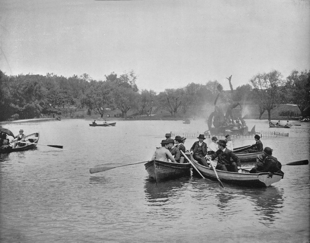 Lake i Wade Park, Cleveland, Ohio, c1897. av Unbekannt