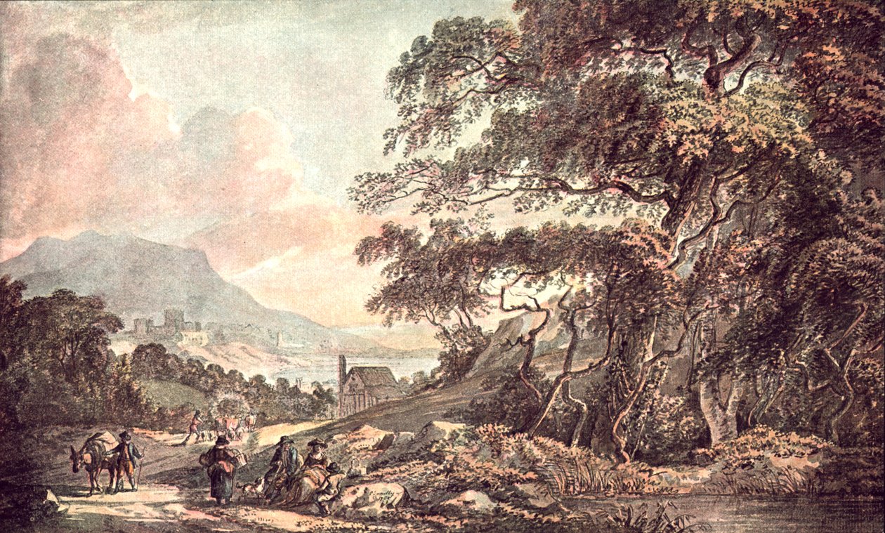 Landskap nära en sjö, 1785, c1900. av Unbekannt