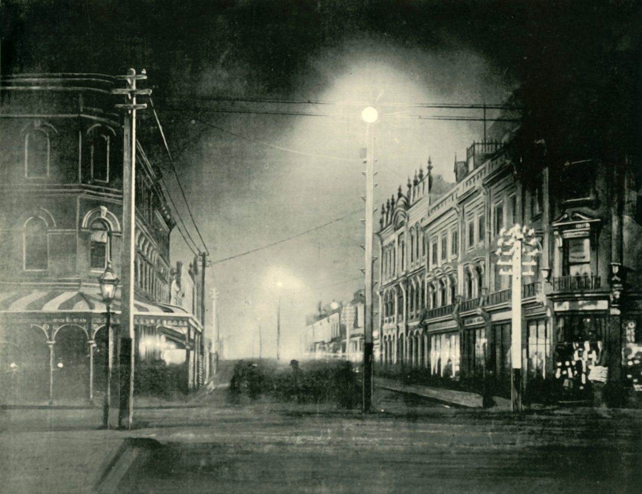 Launceston By Night Brisbane Street, 1901. av Unbekannt