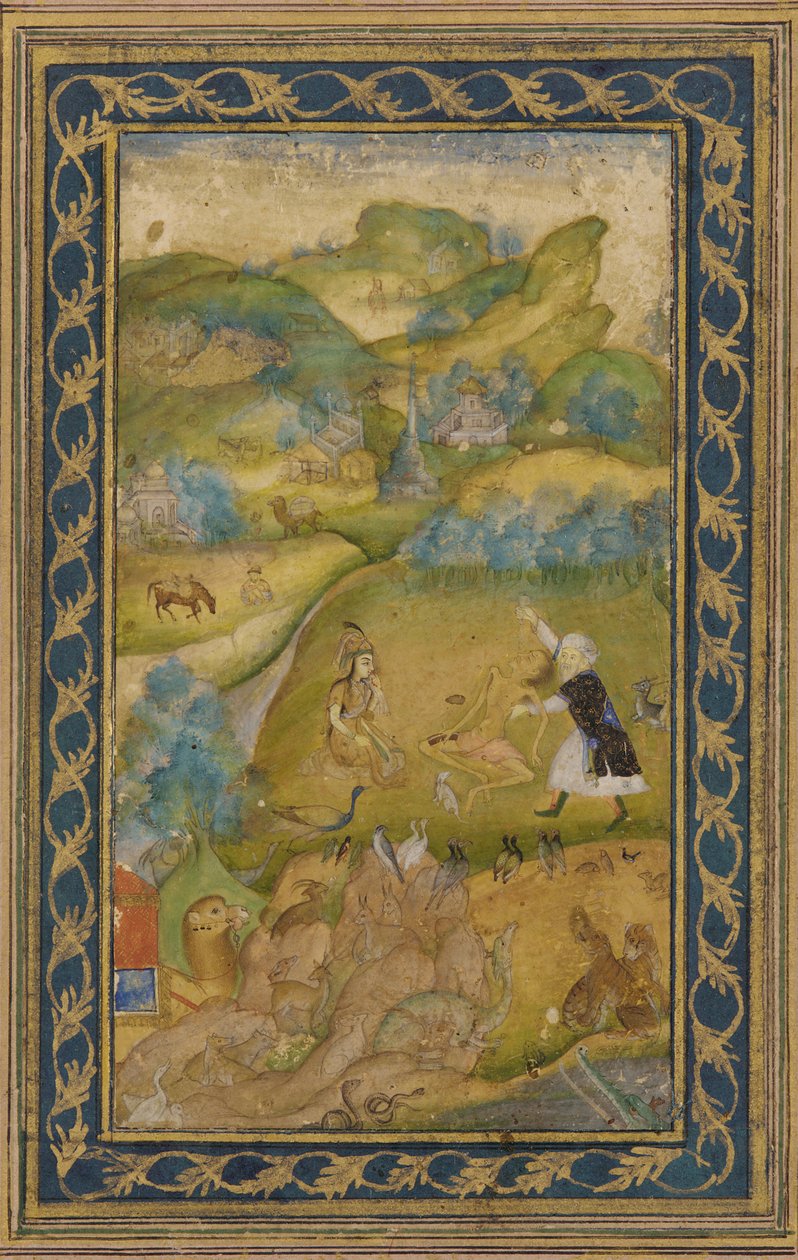 Layla och Majnun, Mughal-dynastin, 1600-talet. av Unbekannt
