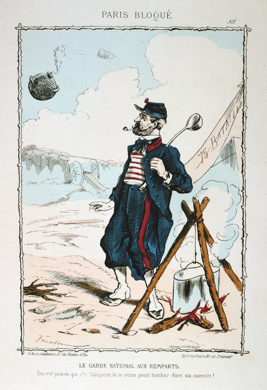 Nationalgardet vid vallarna, 1870-1871 av Unbekannt