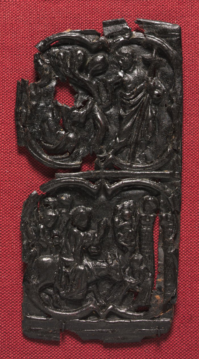 Läderpanel, ca. 1350-1400. av Unbekannt