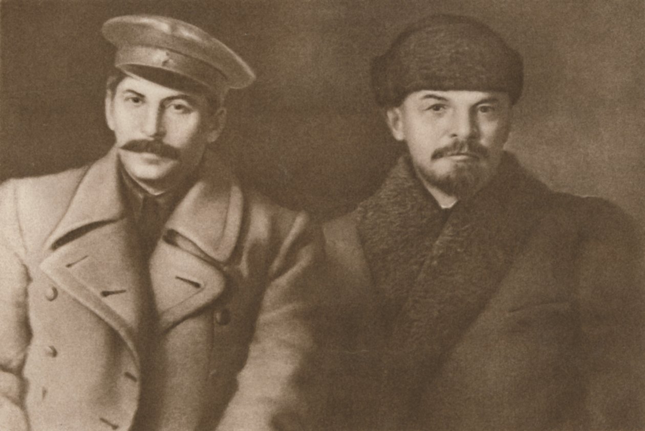 Lenin och Stalin, mars 1919, 1939. av Unbekannt