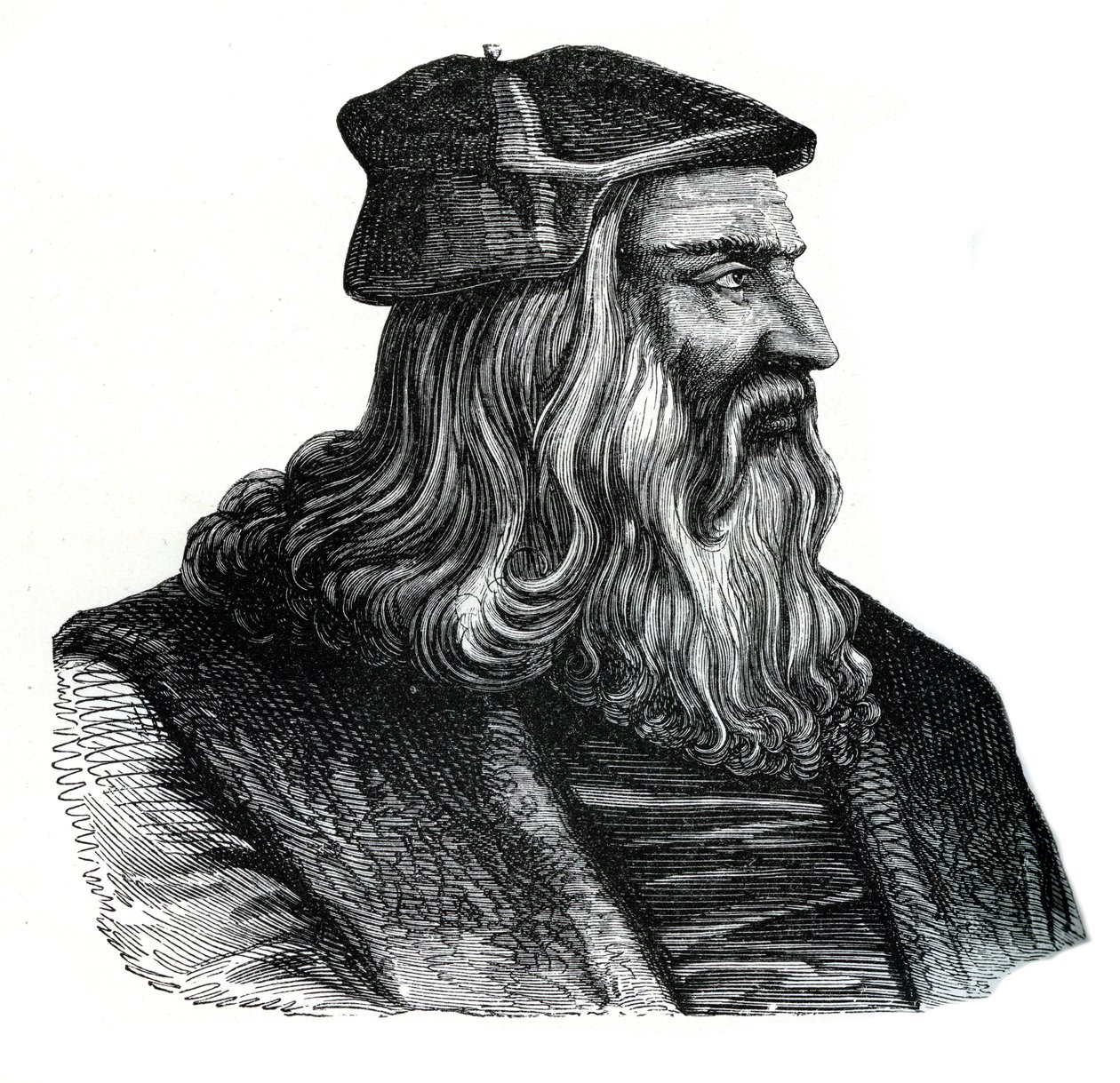 Leonardo da Vinci, 1500-talet, 1870 av Unbekannt