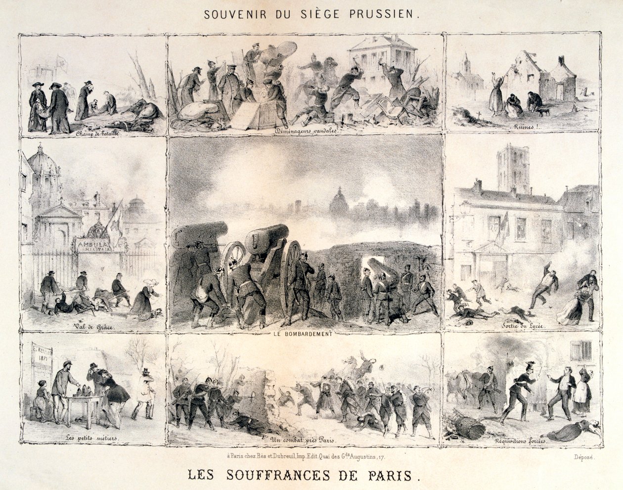 Paris lidanden, 1870-1871 av Unbekannt