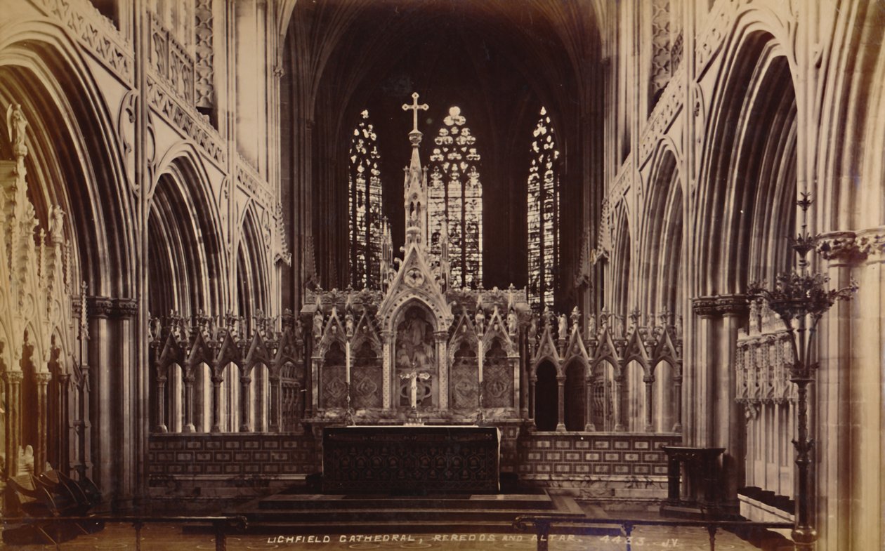 Lichfield Cathedral, Reredos and Altar, 1929. av Unbekannt