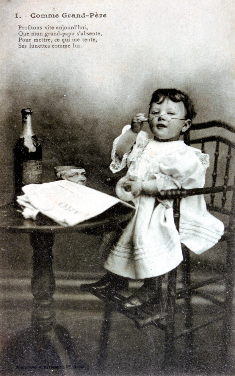 Som farfar, franskt vykort, c1900 av Unbekannt