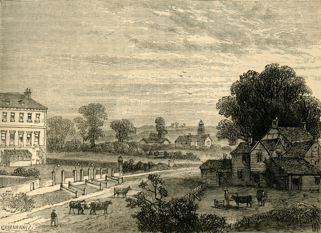 Lisson Green på 1700-talet, c1876. av Unbekannt