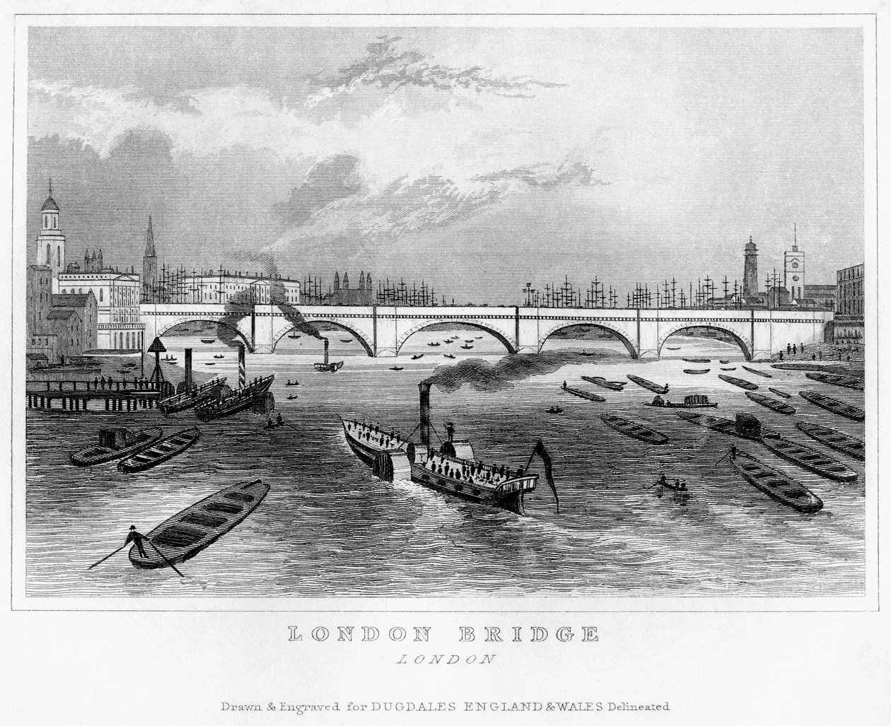 London Bridge, 1800-talet av Unbekannt