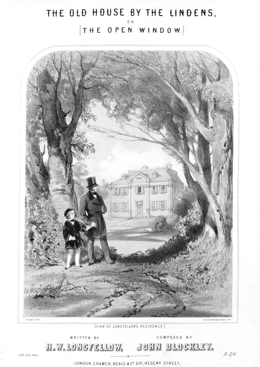 Longfellows hus, c1880 av Unbekannt