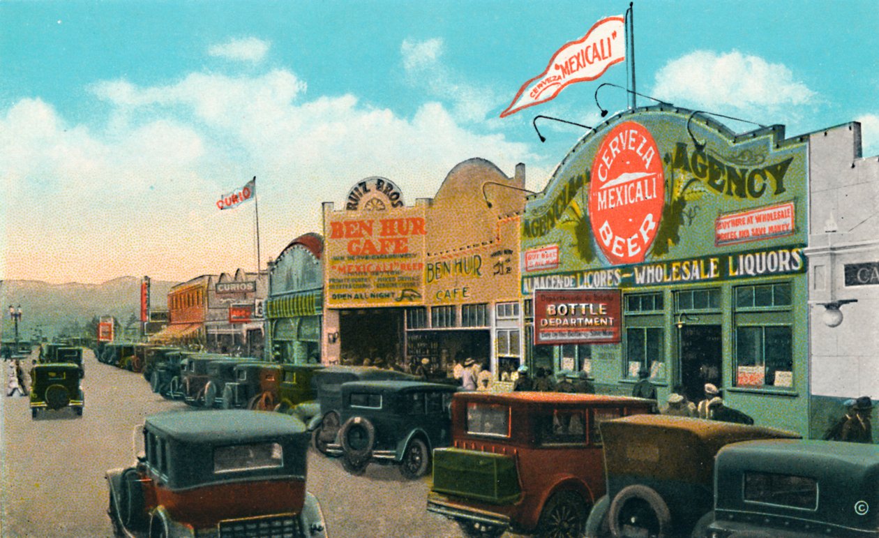 Tittar söderut på Main Street, c1939 av Unbekannt
