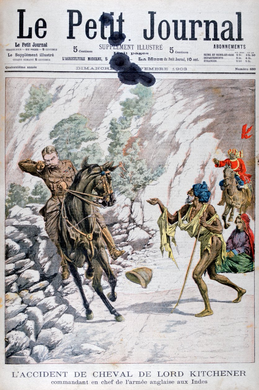 Lord Kitcheners hästolycka, Indien, 1903 av Unbekannt