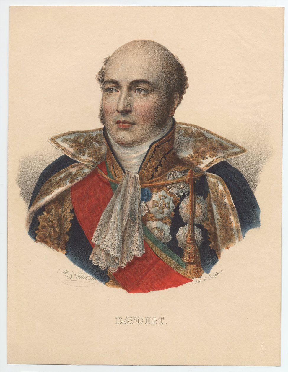 Louis-Nicolas Davout 1770-1823, marskalk av Frankrike, 1835 av Unbekannt