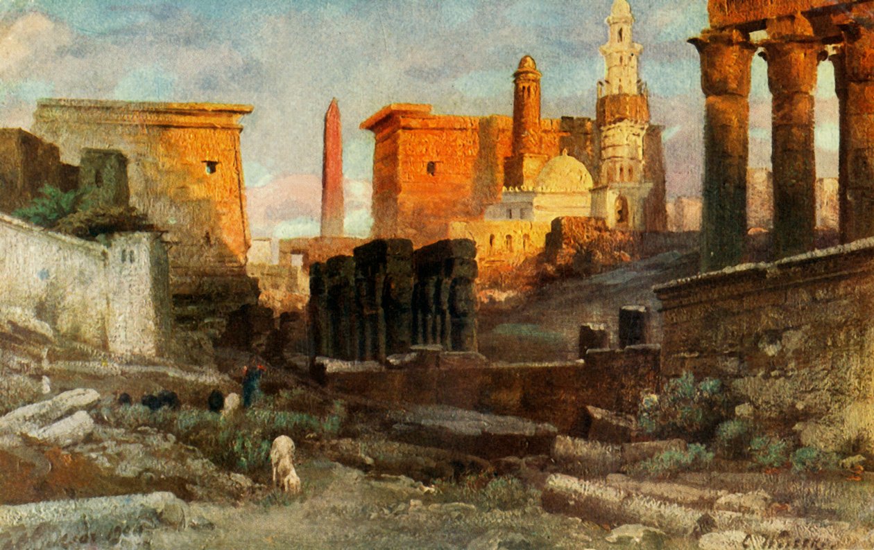 Luxor. Tempel, c1918-c1939. av Unbekannt