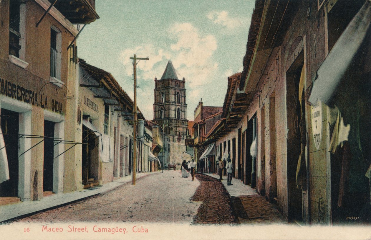 Maceo Street, Camaguey, Kuba, 1944 av Unbekannt