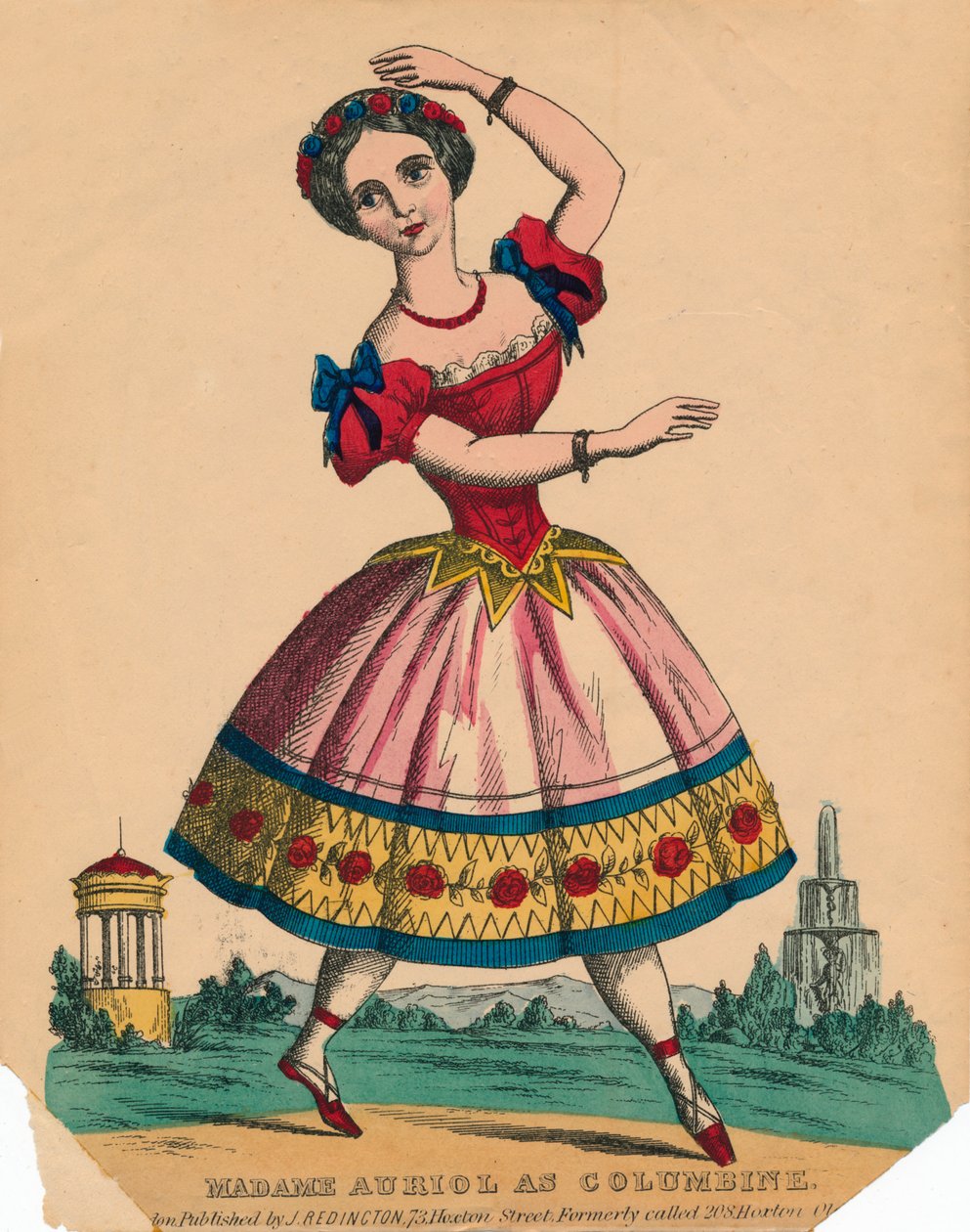 Madame Auriol som Columbine, c1849. av Unbekannt