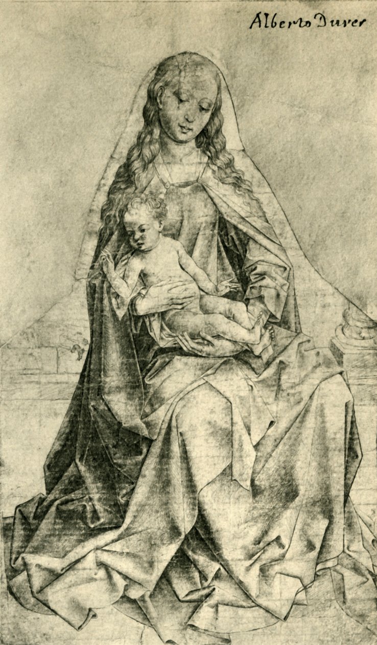 Madonna med Kristus-barnets välsignelse, 1440-1450, 1943. av Unbekannt