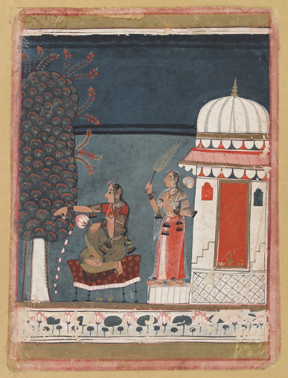 Malashri Ragini från en Ragmala-serie, 1640. av Unbekannt