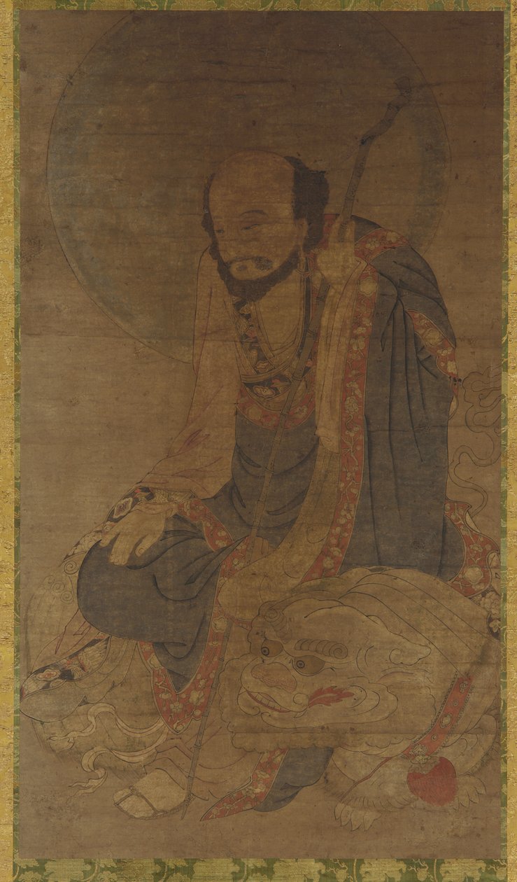 Manjusri och hans lejon, Mingdynastin, 1368-1644. av Unbekannt
