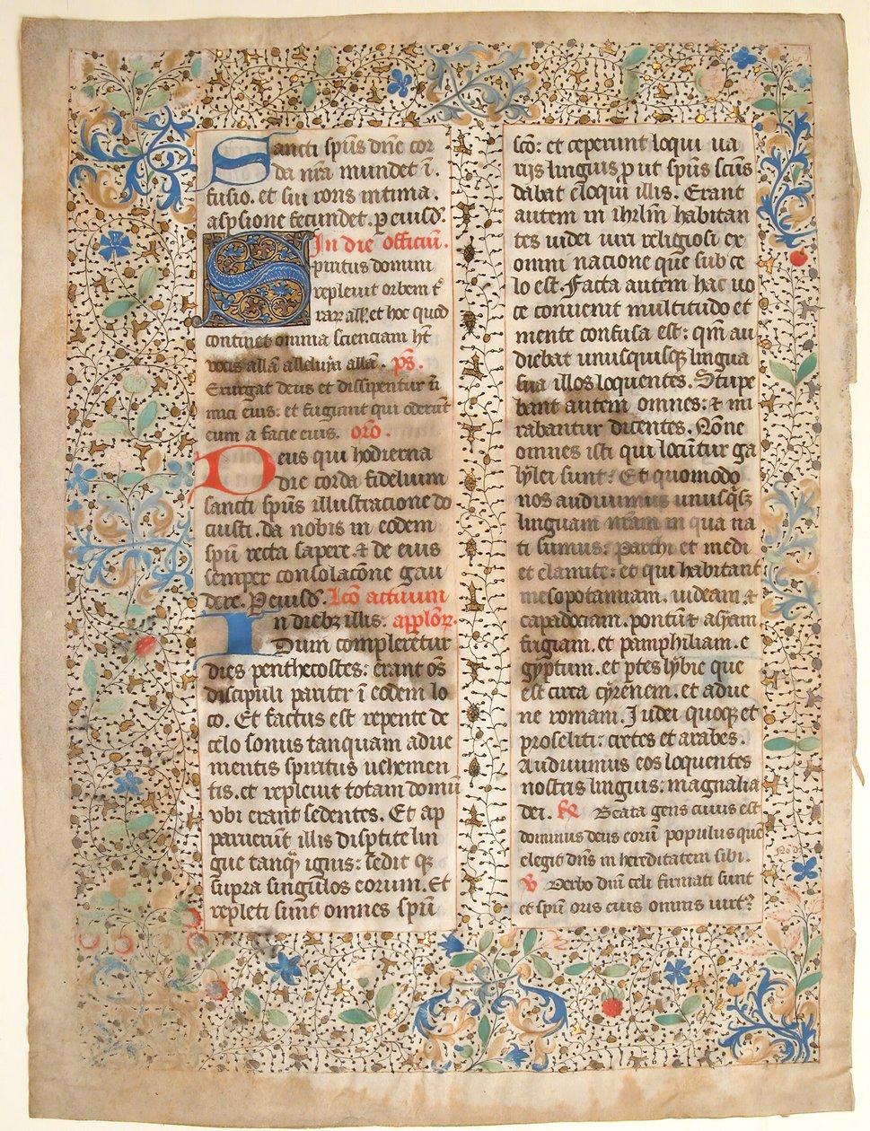 Manuskriptblad från ett missal, mitten av 1400-talet. av Unbekannt