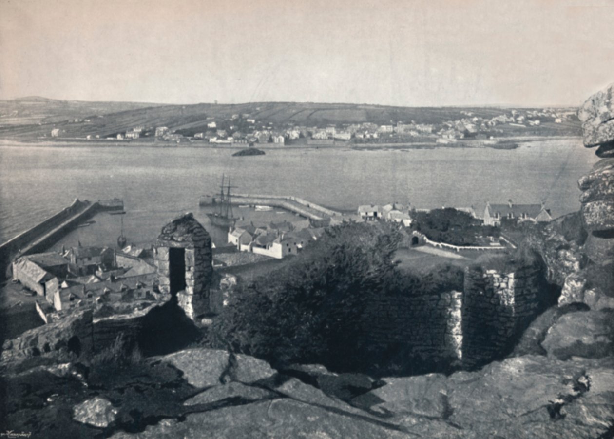 Marazion - allmän utsikt, visar hamnen, 1895 av Unbekannt