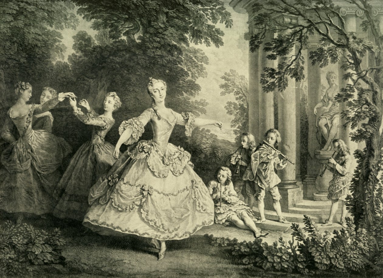 Marie Sallé dansar, 1732, 1908. av Unbekannt