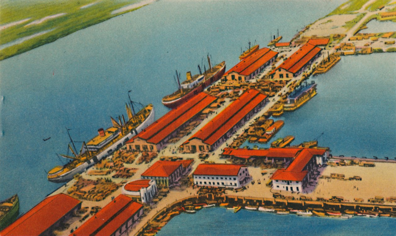 Marine Terminal Port, Barranquilla, c1940-talet av Unbekannt