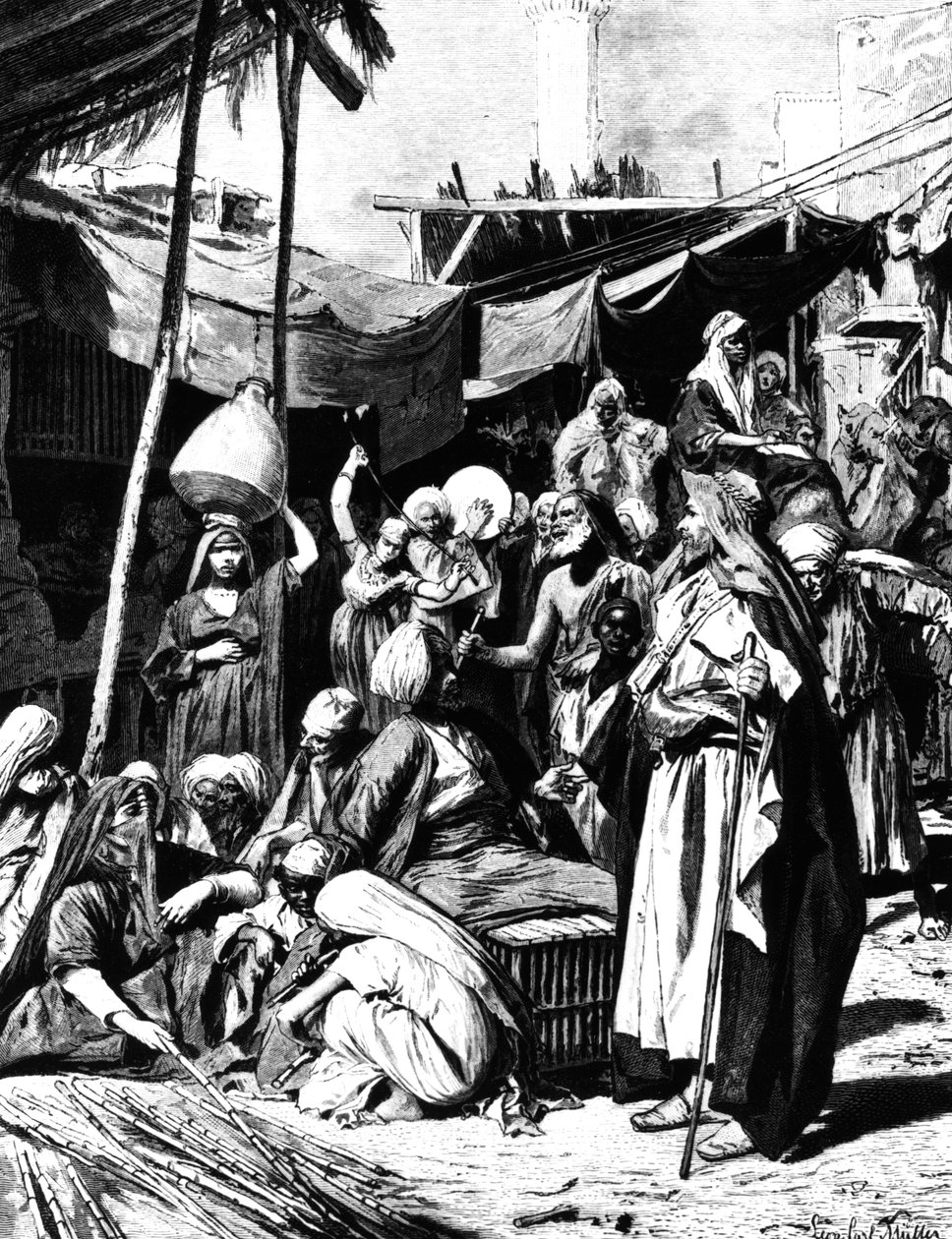 Marknad i Tantah, Egypten, 1880 av Unbekannt