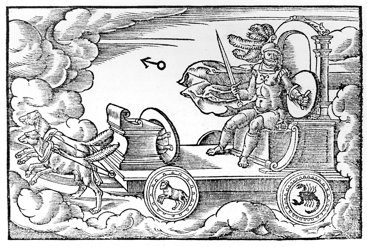 Mars, romersk krigsgud, 1569 av Unbekannt