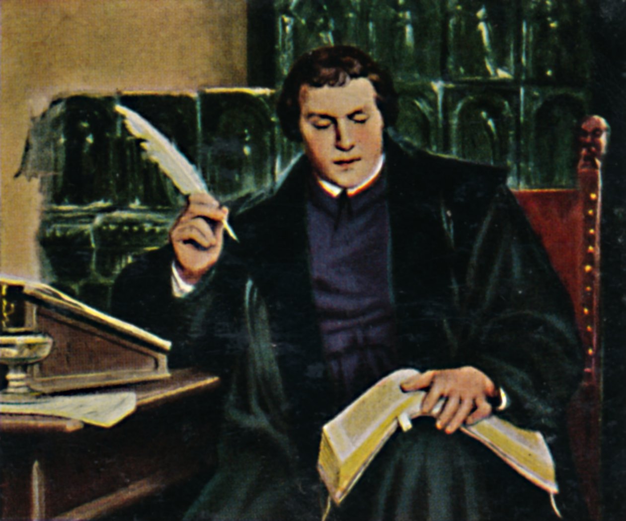 Martin Luther 1483-1546. - Målning av Thumann, 1934. av Unbekannt