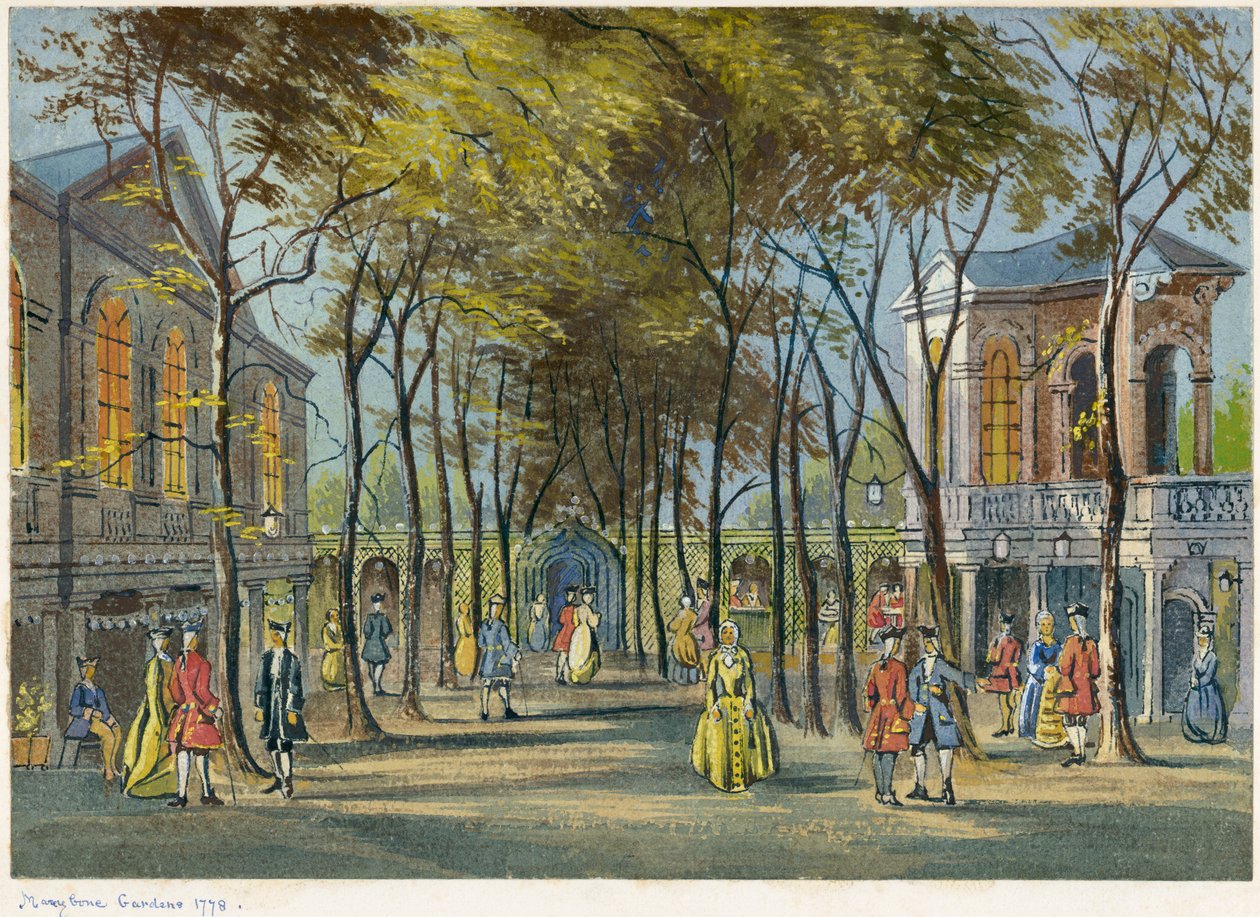 Marylebone Gardens, London, 1778 av Unbekannt