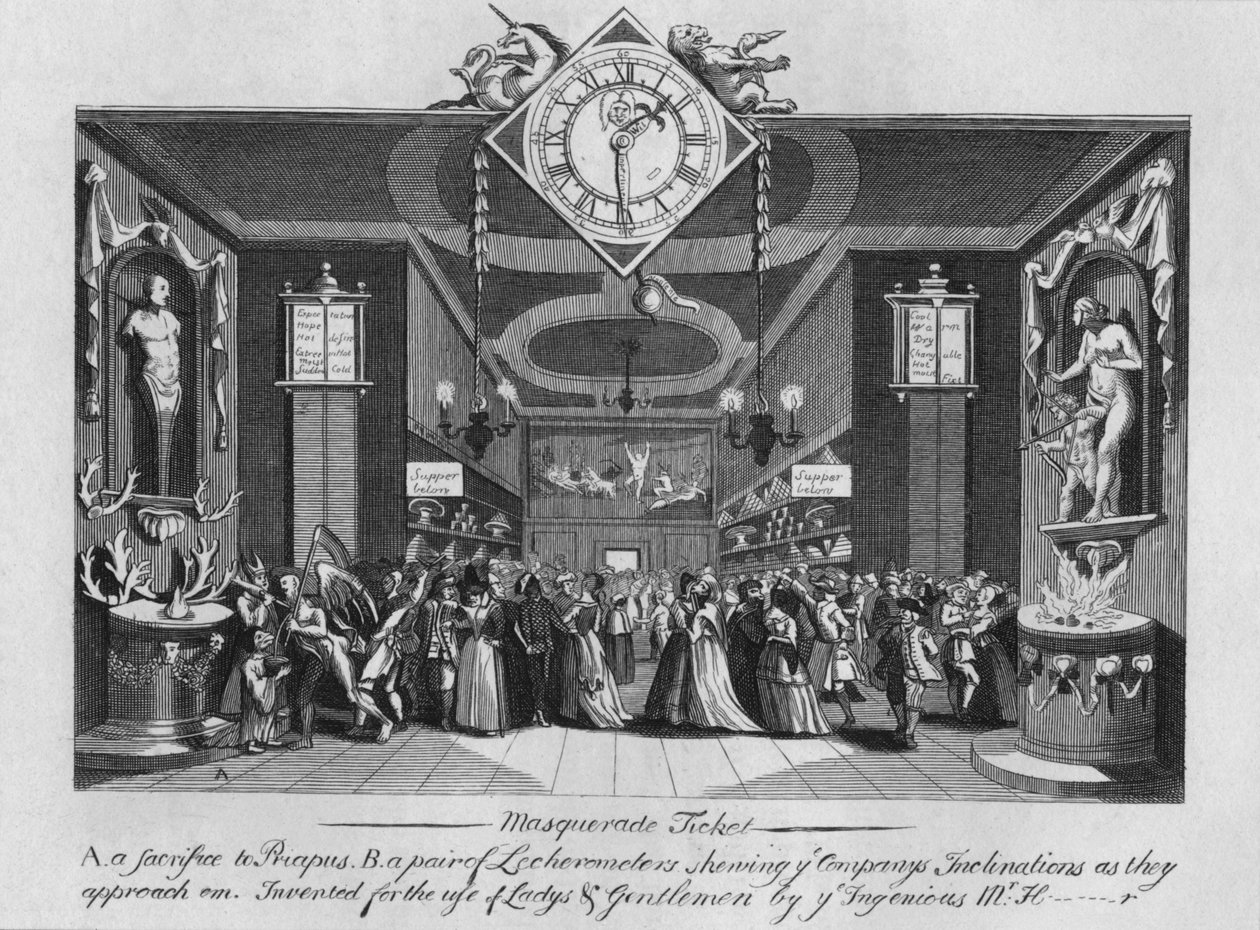 Maskeradbiljett, 1727, 1827. av Unbekannt