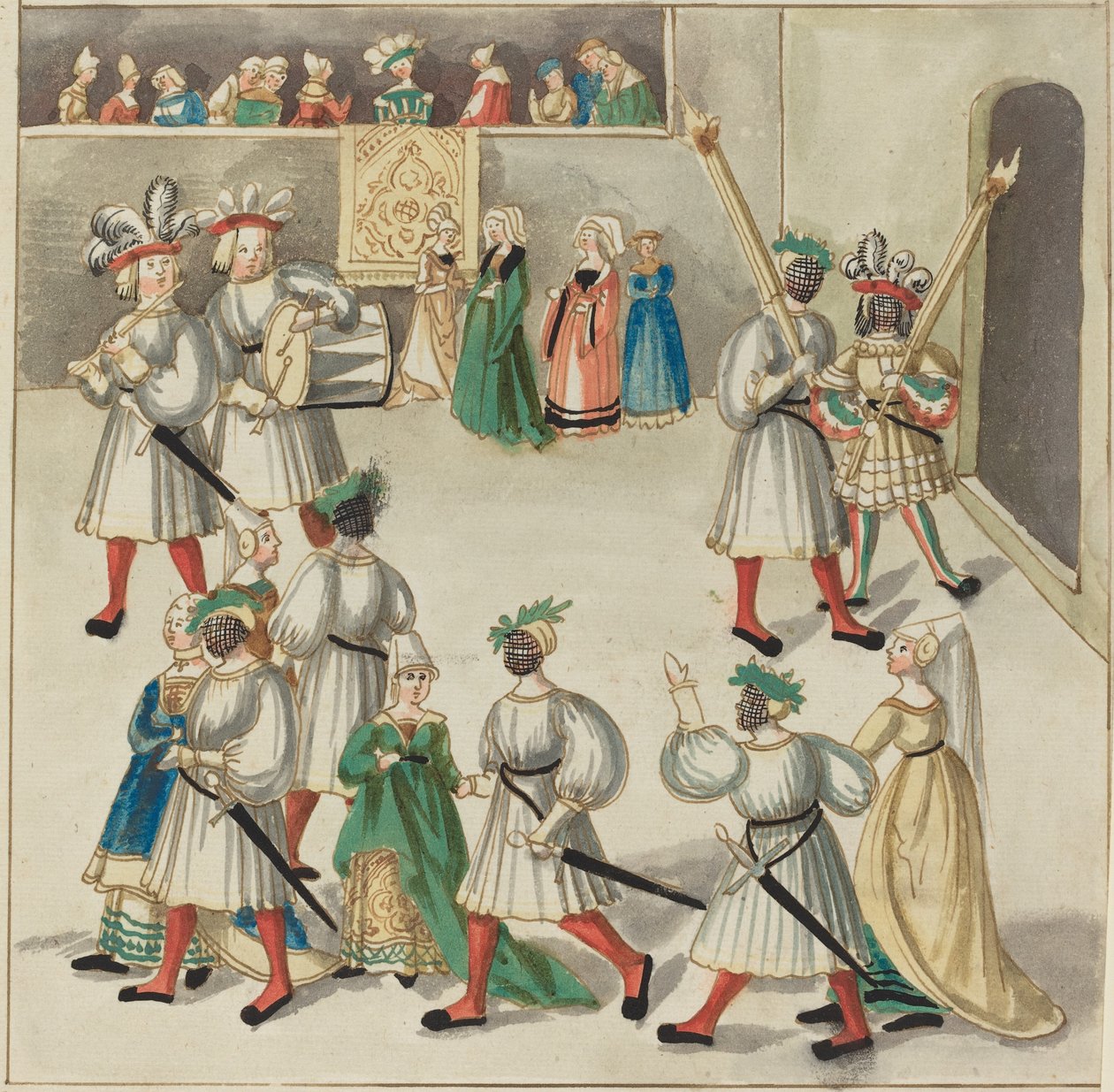 Maskerad, ca. 1515. av Unbekannt