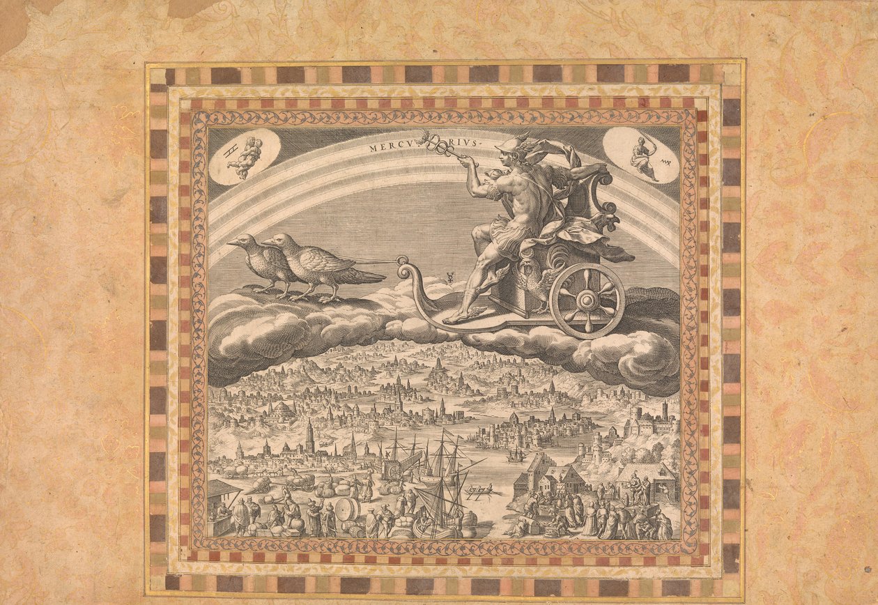 Mercury, Folio från Bellini Album, ca. 1600. av Unbekannt