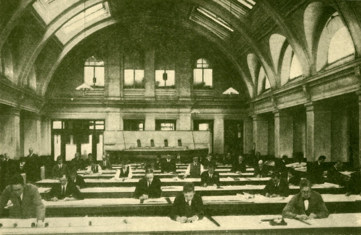 Herrarna Harland & Wolffs ritkontor, Belfast, c1930. av Unbekannt