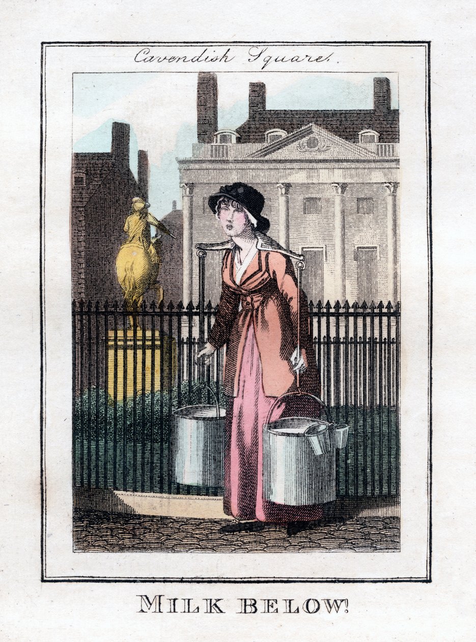 Milk Below!, Cavendish Square, London, 1805 av Unbekannt