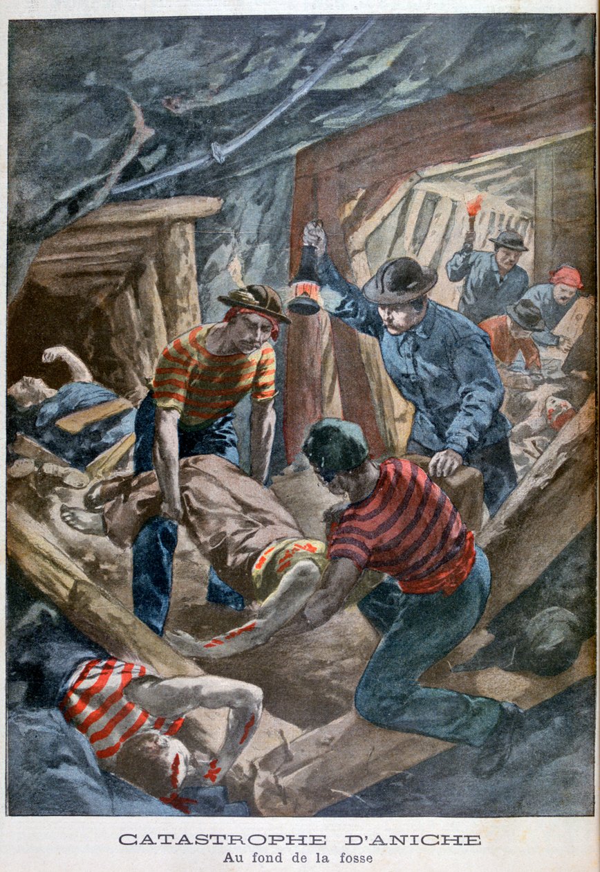 Minkollaps, Aniche, Frankrike, 1900 av Unbekannt