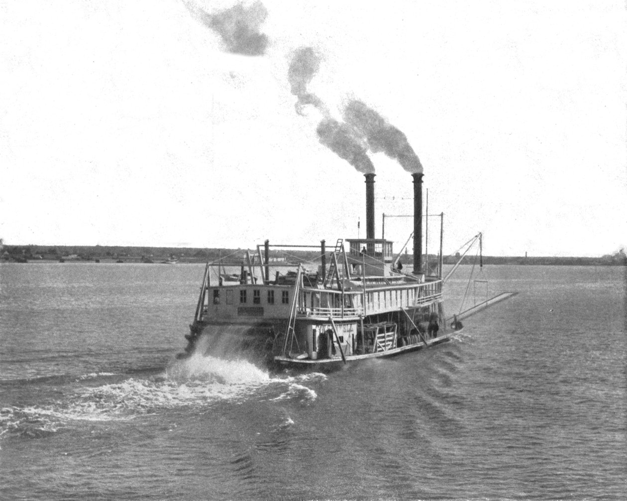 Mississippi Paddle Steamer, USA, c1900. av Unbekannt